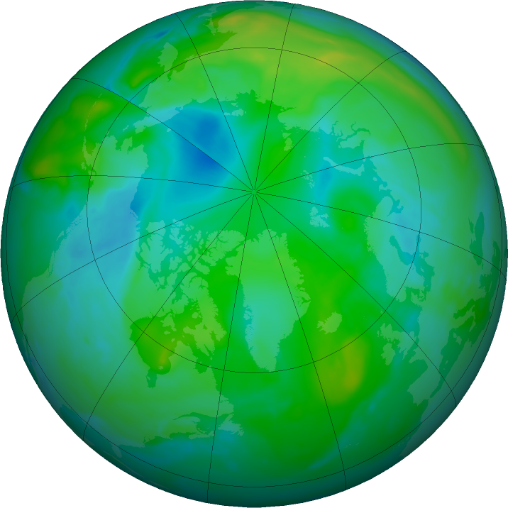 Arctic ozone map for 23 August 2022